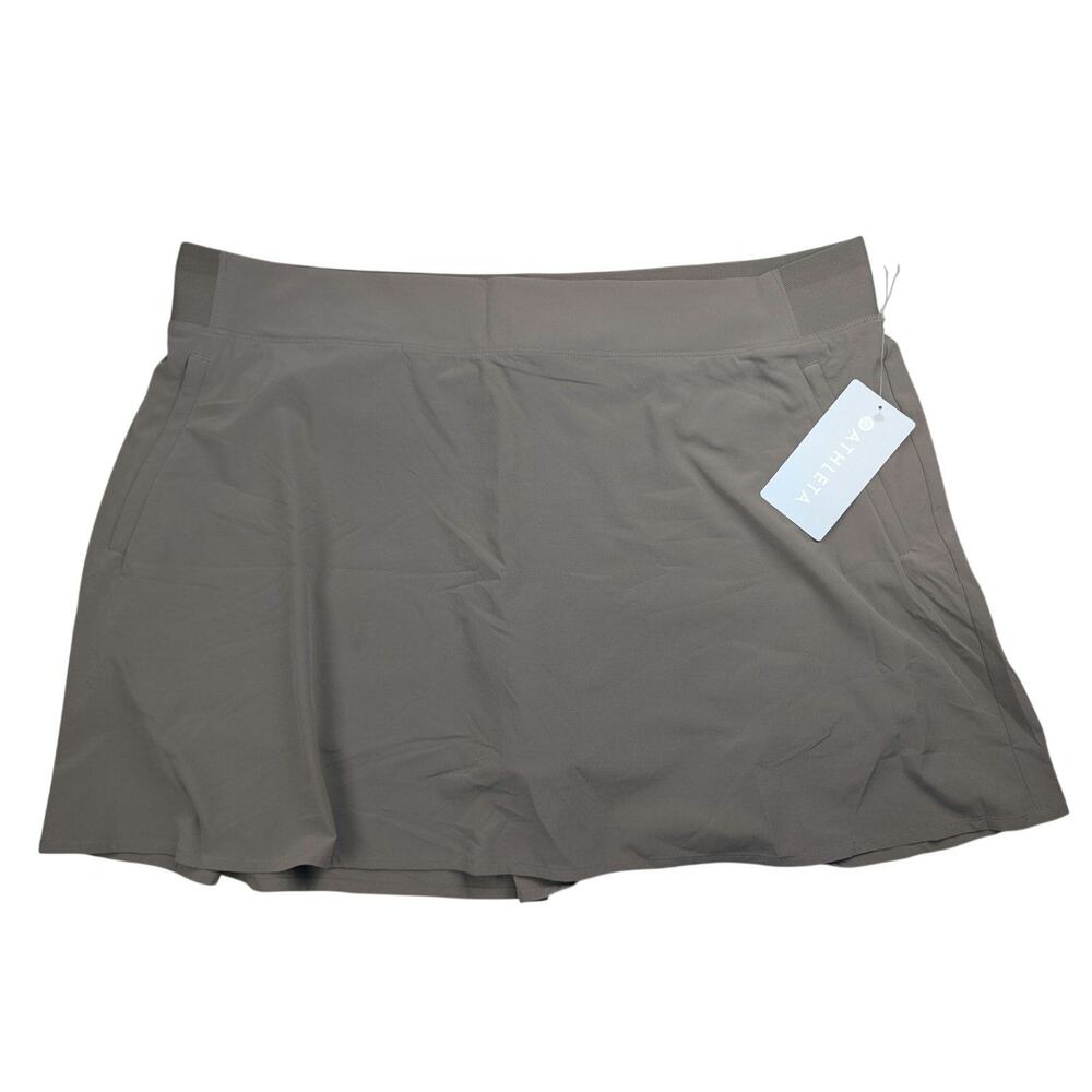 Athleta Brooklyn Heights Skort Taupe Brown Tennis Sporty Athletic Womens 20 New